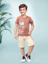 Toonyport Boys' Casual Summer Set: Graphic T-Shirt and Cargo Shorts