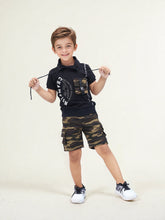 Toonyport Boys' Casual Summer Set: Graphic T-Shirt and Cargo Shorts