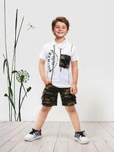 Toonyport Boys' Casual Summer Set: Graphic T-Shirt and Cargo Shorts