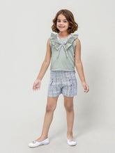 Toonyport Girls Frilled Top & Checkered Shorts Set