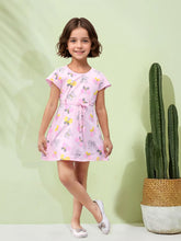 Toonyport Girls Printed Fit & Flare Dress