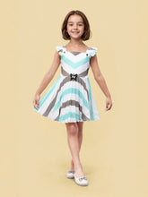 Toonyport Girls Printed Fit & Flare Dress