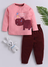 Printed Cotton T-Shirts with Jogger Set