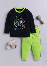 Printed Cotton T-Shirts with Jogger Set