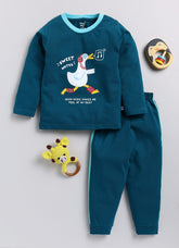Boys' Printed Cotton T-Shirts with Jogger Set