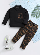 Toonyport Boys' T-Shirt with Camouflage Jogger - Clothing Set