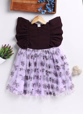 Toonyport Girls Printed Fit & Flare Dress