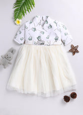 Toonyport Girls Printed Fit & Flare Dress