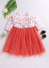 Toonyport Girls Printed Fit & Flare Dress