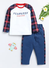 Toonyport Boys' Printed Cotton T-Shirts with Jogger Set