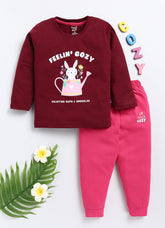Printed Cotton T-Shirts with Jogger Set