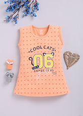 Toonyport Cotton Printed A-line Frocks For Girs