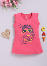 Toonyport Cotton Printed A-line Frocks For Girs