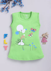 Toonyport Cotton Printed A-line Frocks For Girs