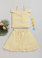 Checked Skirt & Top Sets For Girls
