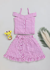 Checked Skirt & Top Sets For Girls
