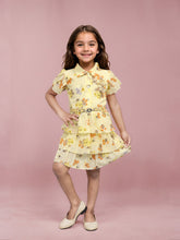 Toonyport Chiffon Printed Fit and Flare Frocks for Girls