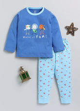 Boys' Printed Cotton T-Shirts with Jogger Set