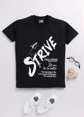 Toonyport Typographic Printed Half Sleeves Summer T-Shirt For Boys