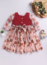 Toonyport Girls Embellished Fit & Flare Dress