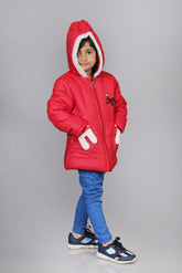 A+ Premium Solid Hooded Girls Jacket