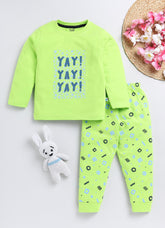 Boys' Printed Cotton T-Shirts with Jogger Set