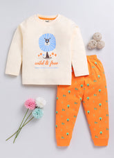 Boys' Printed Cotton T-Shirts with Jogger Set