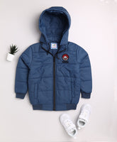 Toonyport Solid Hooded Puffer Jacket for Kids