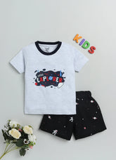 Toonyport Pure Cotton T-shirt with Shorts & Suspender For Boys