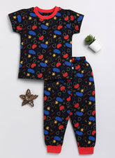 Toonyport Comfortable Kids' Printed Pure Cotton T-Shirt With Jogger