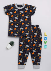 Toonyport Comfortable Kids' Printed Pure Cotton T-Shirt With Jogger