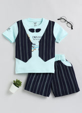 Toonyport Explorer Cotton T-Shirt & Shorts Summer Set For Infants