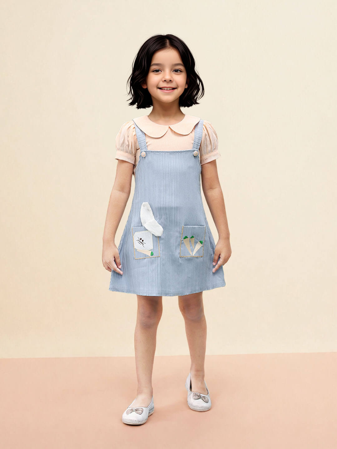 Toonyport Girls Printed Fit & Flare Dress