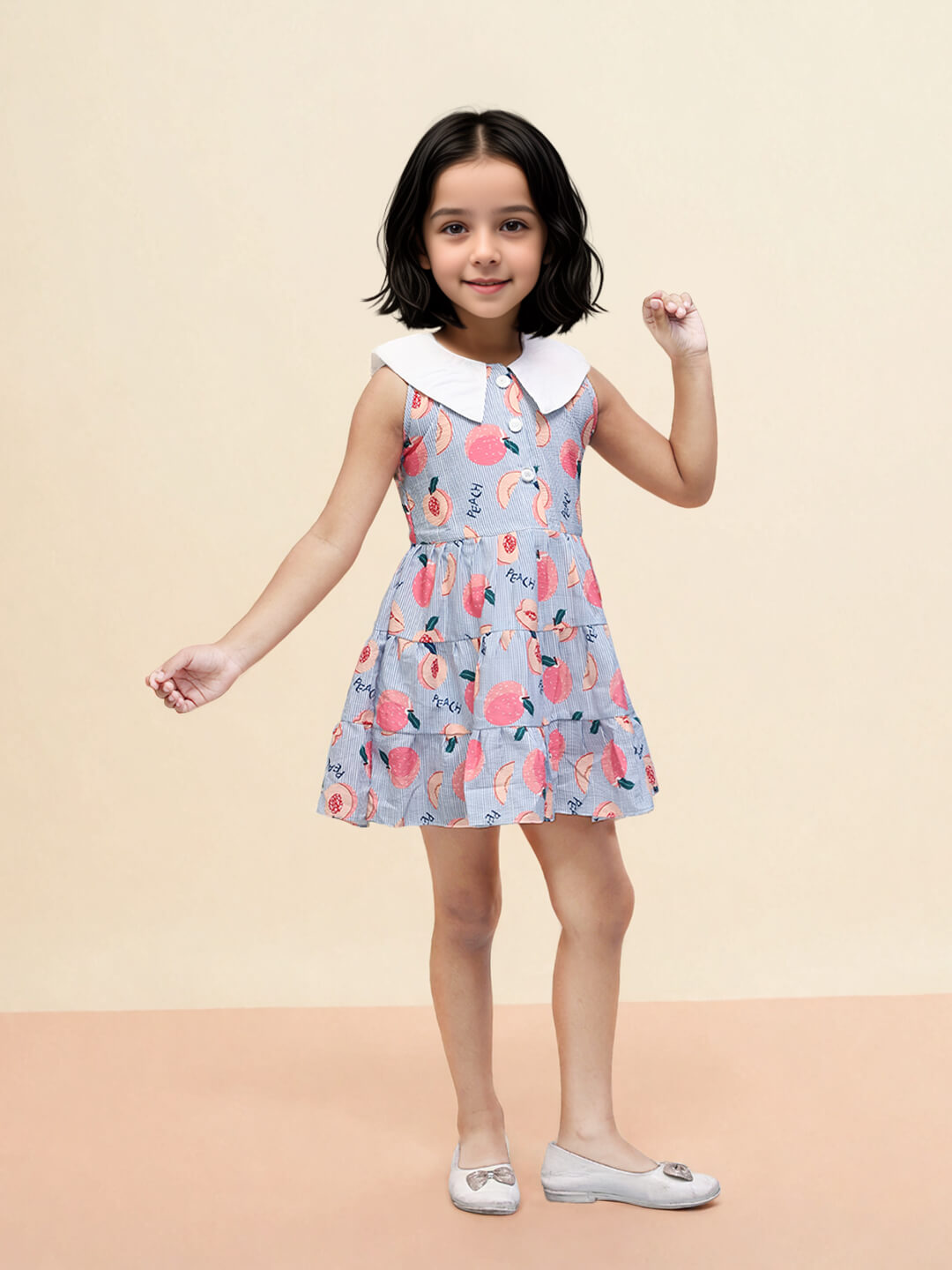 Toonyport Girls Printed Fit & Flare Dress