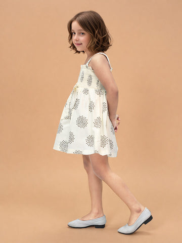 Toonyport Girls' Printed Fit and Flare Dress