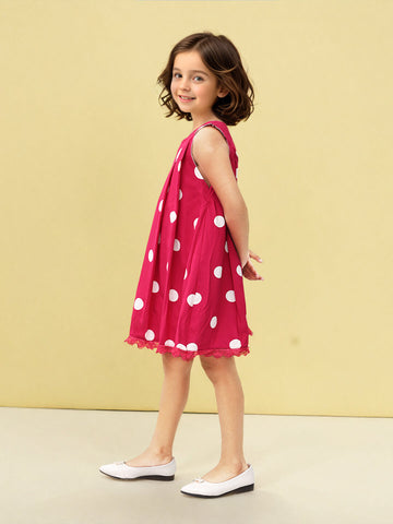 Toonyport Girls' Polka Dot Fit and Flare Dress