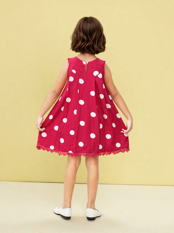 Toonyport Girls' Polka Dot Fit and Flare Dress