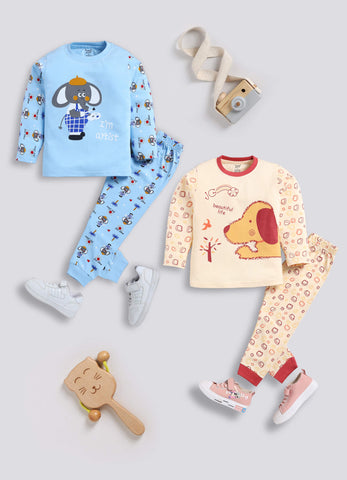 Toonyport Boys' Cute Animal Printed Comfy Clothing Set