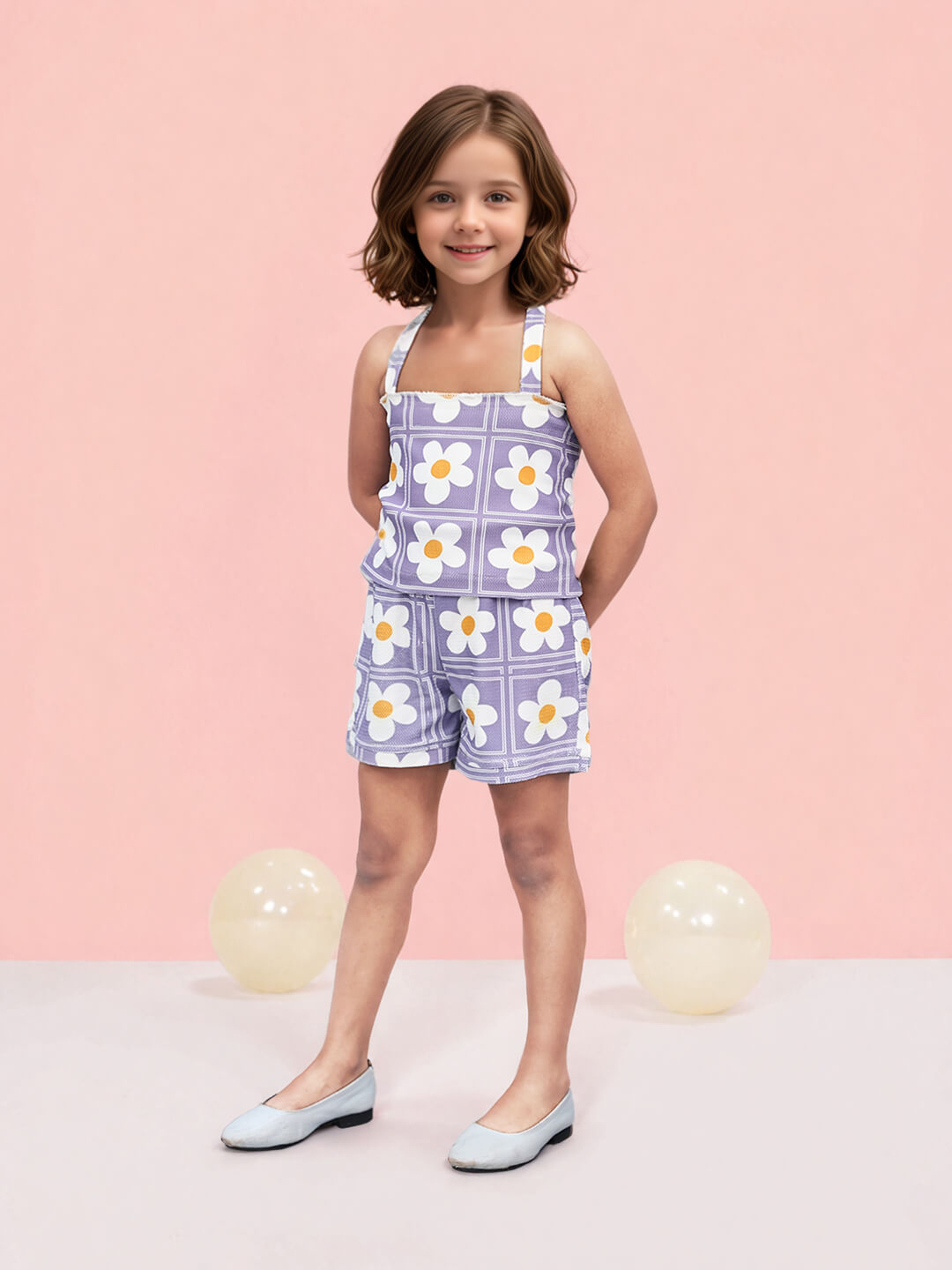 Toonyport Girls' Charming Floral Co-ord Set