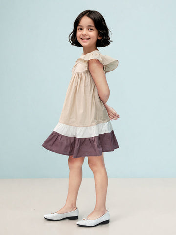 Toonyport Girls' Ruffle Dress with Sling Bag