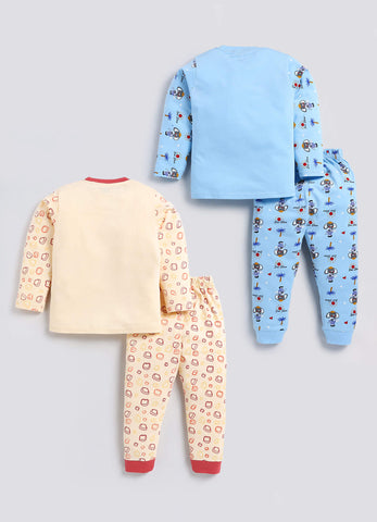 Toonyport Boys' Cute Animal Printed Comfy Clothing Set