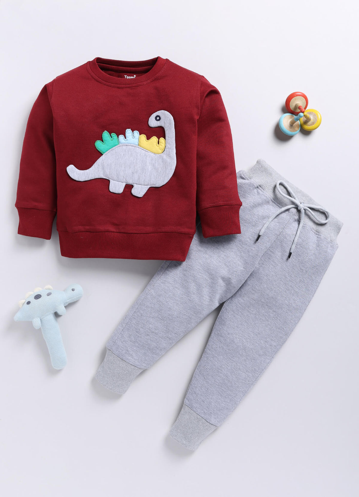 Boys' Printed Cotton T-Shirts with Jogger Set