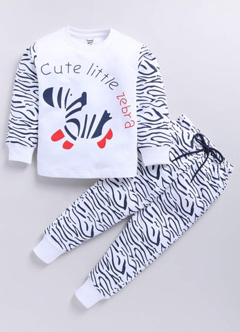 Toonyport Cute Little Zebra Printed Co-Ord Set