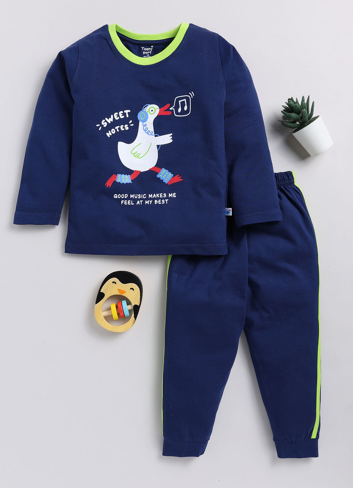 Boys' Printed Cotton T-Shirts with Jogger Set