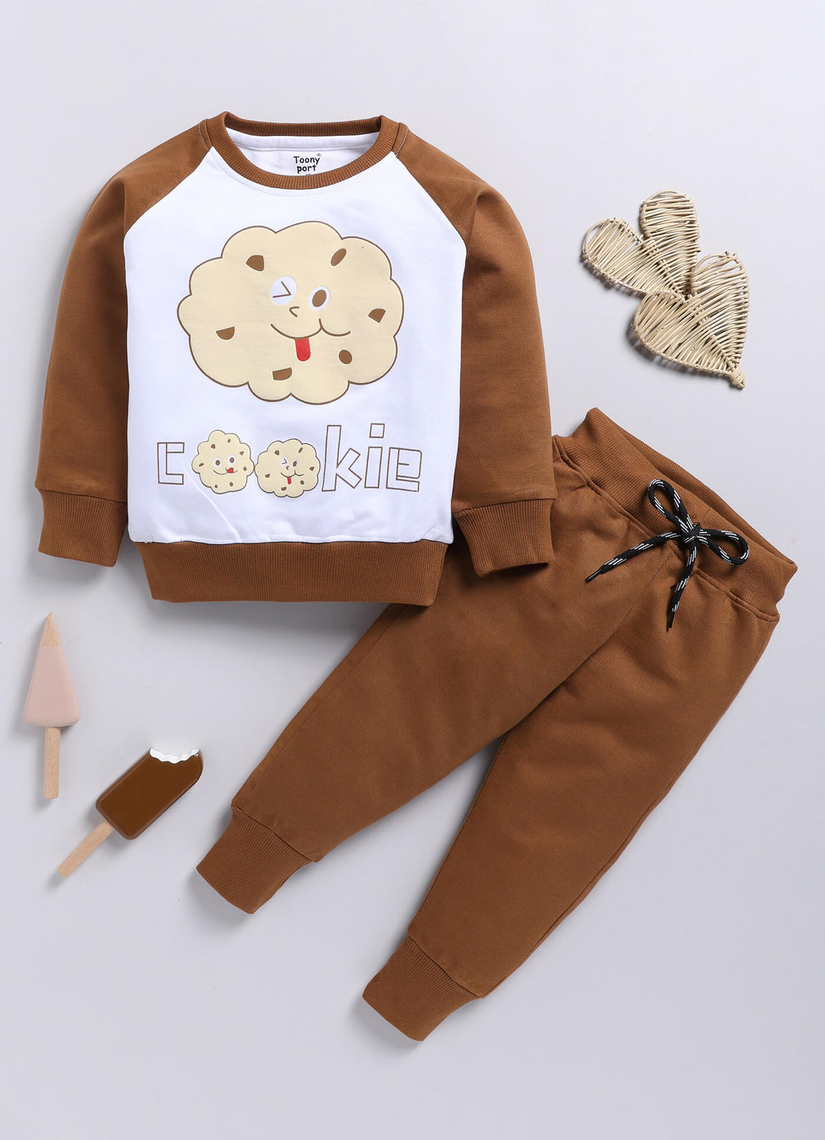 Boys' Printed Cotton T-Shirts with Jogger Set