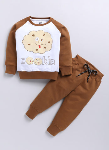 Boys' Printed Cotton T-Shirts with Jogger Set