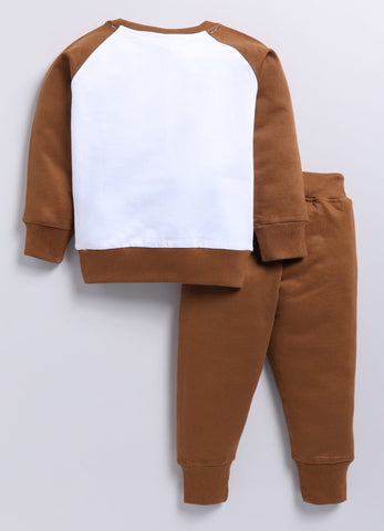 Boys' Printed Cotton T-Shirts with Jogger Set
