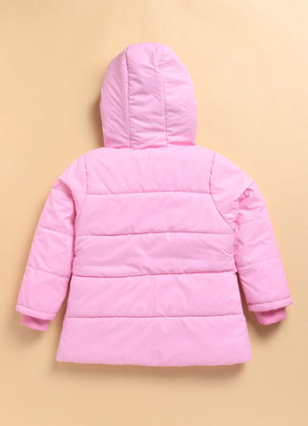 Toonyport Cozy Pink Fur Hood Jacket