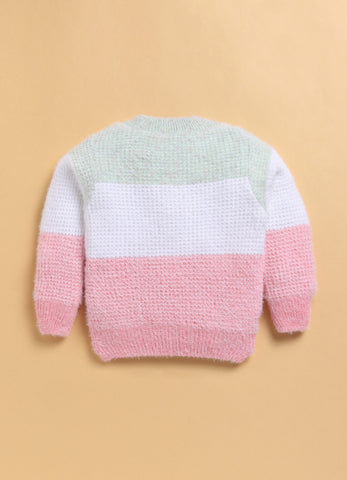 Toonyport Cute Pastel Striped Woolen Sweater