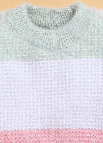 Toonyport Cute Pastel Striped Woolen Sweater